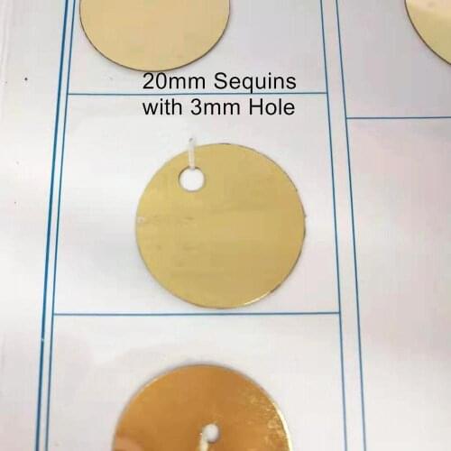 500g 20mm Flat Round Sequins For Crafts With 3mm Hole Sewing Accessories Big Hole Flakes Customized Spangles