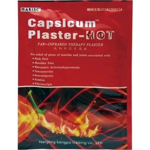 8Pcs Capsicum Plaster Hot Pain Relief Patch Muscle Strain Back Pain Knee Joint Ache Chinese Medical Massage Adhesive Sticker