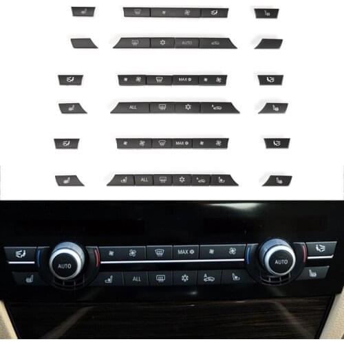 Car Heater Climate Control A/C Air Conditioning Switch Fan Button Cover Caps For BMW F01 F02 F06 F07 F10 F11 F12 5/6/7 Series
