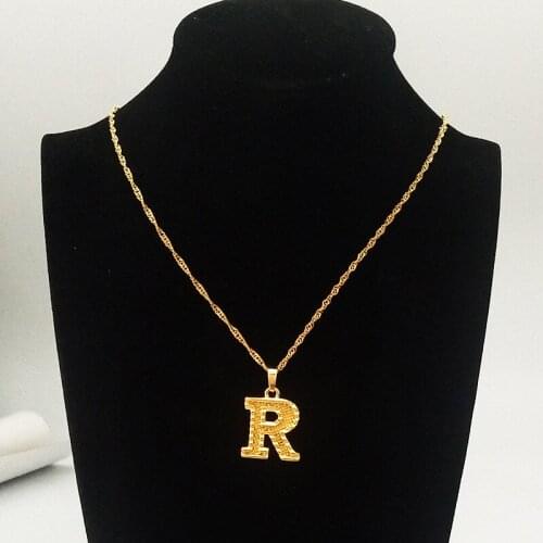 BFF Jewelry A-Z Alphabet Pendants Necklaces Gold Chain Collares Mujer Moda Initial Letters Necklace Women Men Christmas Gift