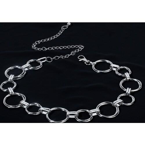 Bohemian Gypsy Gold Silver Color Hollow Out Round Chain Tassel Waist Chain Body Jewelry For Women Dance Dress Belt Belly Chains