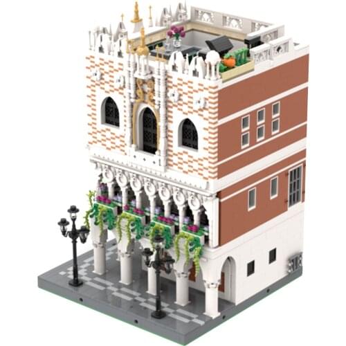 Ship within 5-7 days )4993Pcs MOC-59639 Doges Palace Venice Street View Building Block (Licensed and Designed by Cvanhulle)