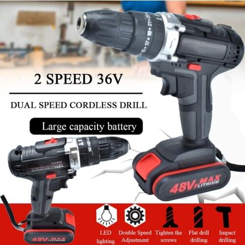 48VF electric Screwdriver battery screwdriver cordless drill power tools professional electric torque screwdriver electric drill