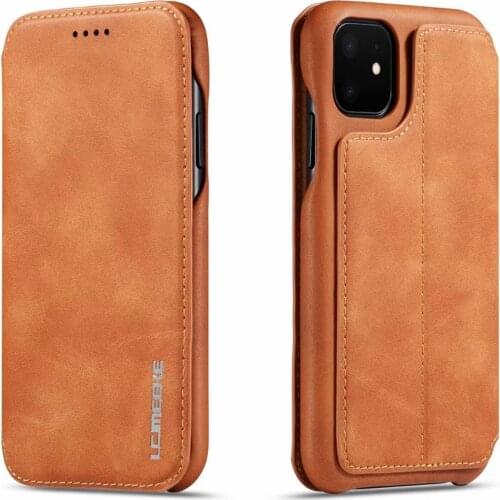 Genuine Leather Flip Cover for iPhone 13 12 11 Pro Max Mini XS XR 8 7 6S Plus SE 2020 Case Slot Magnet Cover Stand Holder Funda
