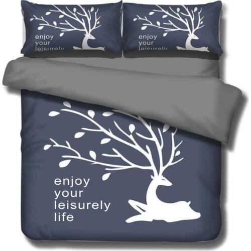 Home Leisure Life Duvet Cover Set Fashion Elements Decorative 2/3 Piece Bedding Set with Pillowcases Microfiber Queen Size