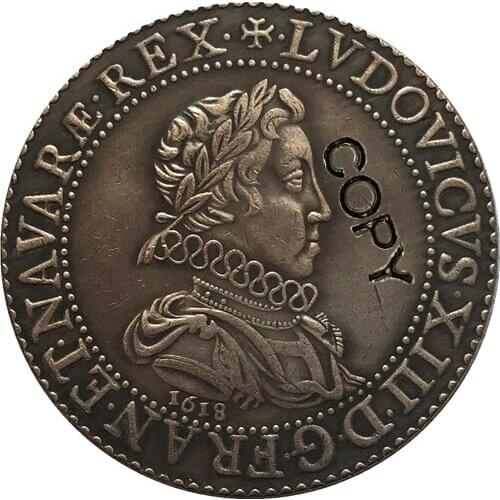 1618 Franc buste au col fraise - Louis XIII copy coins