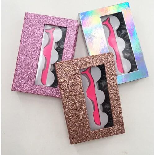 Best Sellers Custom Lash Box Packaging 3Pairs 20mm False Eyelashes Packaging Empty