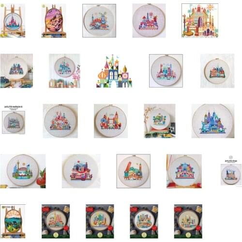 City 11CT/14CT/18CT/25CT/28CT oil street patterns Counted Cross Stitch DIY Cross Stitch Kits Embroidery Needlework Sets