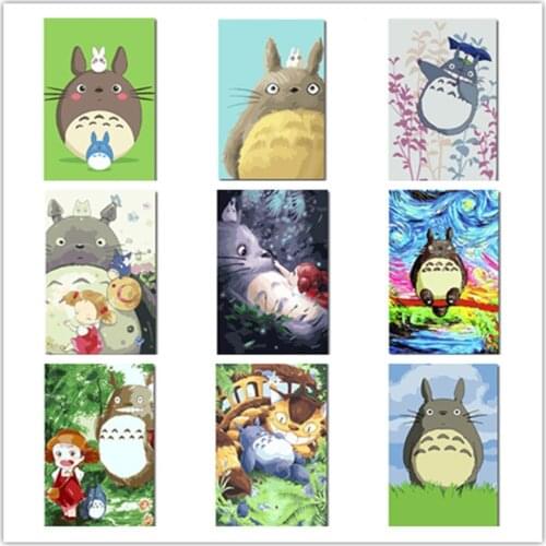 New DIY diamond painting cartoon movie My Neighbor Totoro 5D diamond embroidery home decoration embroidery mosaic children gift