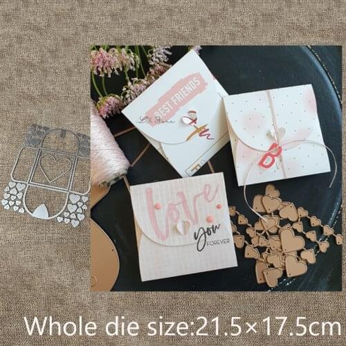 New Design Craft Metal stencil mold Cutting Dies heart envelope decoration scrapbook die cuts Album Paper Card Craft Embossing