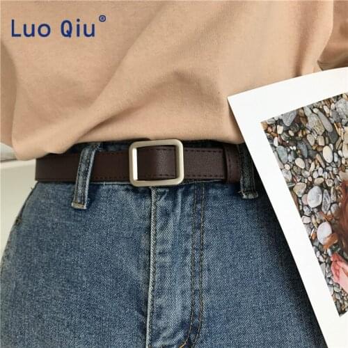 Newest Design woman belt silver square pin buckle leather belts for women wide wrap cinturon jeans black kemer party decorated