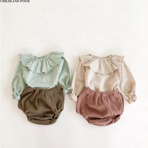 Baby Girls Clothes Autumn Newborn Baby Clothes Set Long Sleeve Infant Baby Outfits Cotton Baby Clothing Set For Girl Top +Short