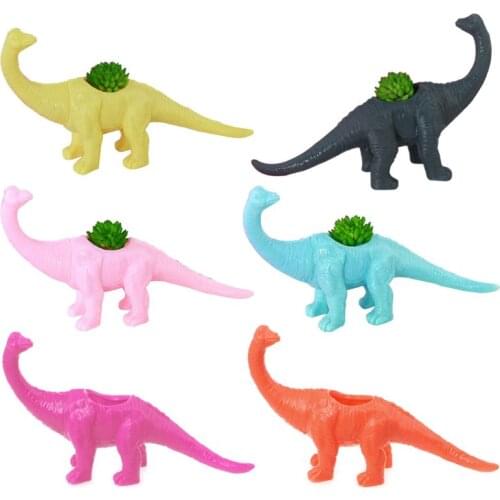 Plastic Dinosaur Animal Pattern Flower Pot Succulent Plant Cactus Pot For Home Desk Garden Ornament DecorationRetailsale