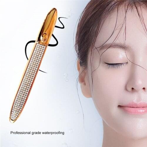 1pcs New Waterproof No Blooming Eye Liner Magic Self-adhesive Eyeliner Pen Glue-free Magnetic-free for False Eyelashes Pencil