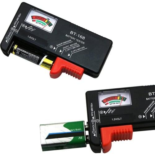 BT168 Portable Universal Digital Battery Tester Volt Checker For AA AAA 9V Button Multiple Size Battery Tester Checker