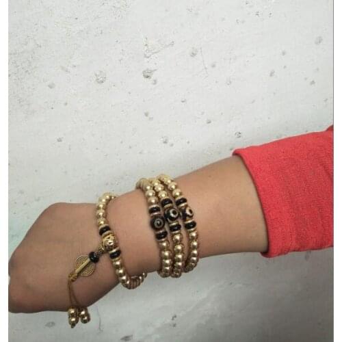 Selling Jewelry>>> Pure Brass 108 Bracelets Mens and Womens Tibetan Buddha Beads Star Moon Eyes Bohimi Child