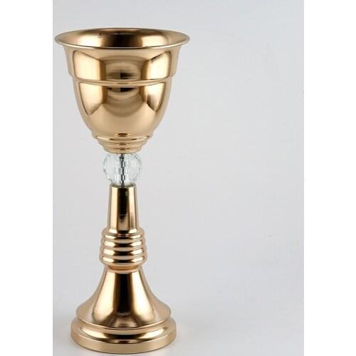 TOP 10 Pcs Tabletop Metal Wedding Flower Vase, Table Decorative Centerpiece, Artificial Flower Arrangements for Anniversary Cere