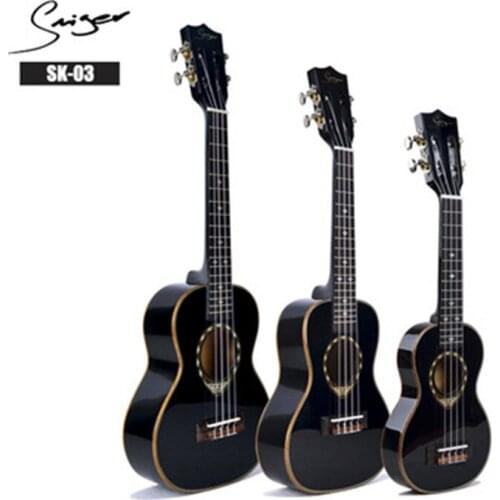 21/23/26 Inch 4 String Ukulele Black Solid Wood High Quality Mini Guitar Professional Recital Ukulele Guitar Gift UK2359
