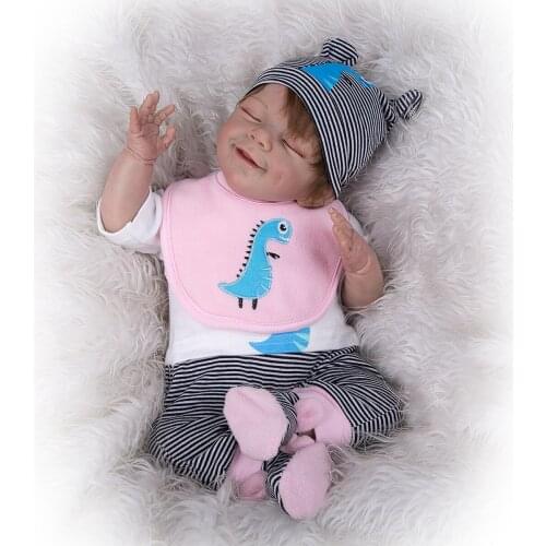 Smiling Face boy girl 20 inch 50 cm Reborn Baby Dolls New Special Design Cloth Body bebe reborn Toys For Childrens Day Gifts