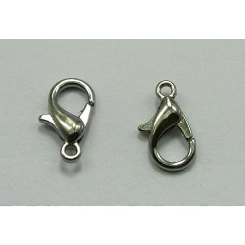 100 Gunmetal Tone Jewelry Lobster Clasp Findings 10x5mm