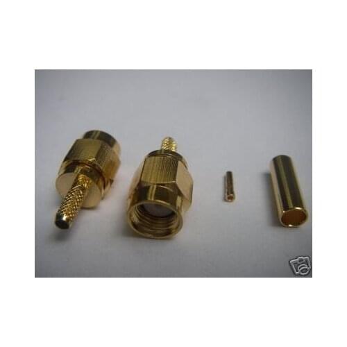 1 Coaxial RF Wire Connector SMA Male Crimp Connector X5