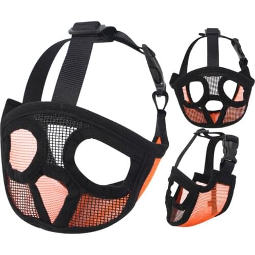 Pet Mask Dog Muzzles Portable Short Snout Dogs Leash Harness 1 PC For Anti Stop Barking Breathable Mesh Pet Muzzles