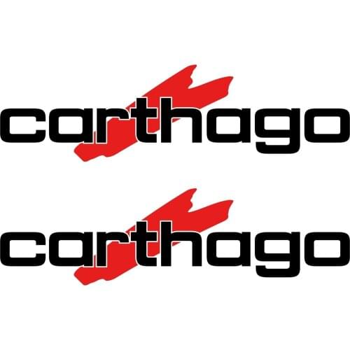 For 2 x carthago 65cm 18 cm autocollant sticker camping car caravane 10Pcs Car Styling