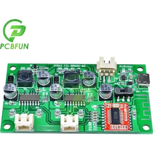 2-CH 2X 6W Stereo Bluetooth Amplifier Board Lithium Battery Powered AMP DC 5V 3.7V for Speaker Impedance 4Ω 6Ω 8Ω for Arduino