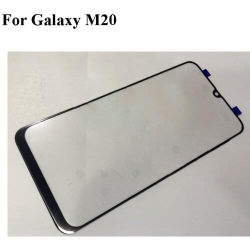 2PCS For Samsung Galaxy M20 Front LCD Glass Lens touchscreen For Samsung M20 M 20 Touch screen Outer Screen Glass without flex