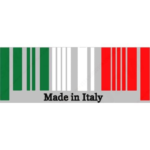 9x25cm Made in Italy Flag Bar Code Car funny Sticker PVC Decal Styling For Ferrari Abarth Lamborghini Maserati Alfa Romeo Pagani