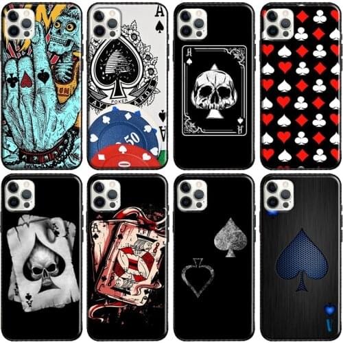 Ace of Spades Poker Phone Case For iPhone 12 11 Pro Max 12 mini 6S 7 8 Plus SE 2020 XR X XS Max Back Cover