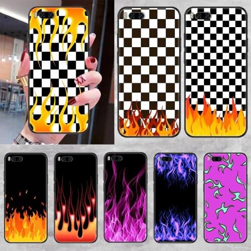Luxury Colorful Flame Phone case For Xiaomi Mi Max Note 3 A2 A3 8 9 9T 10 Lite Pro Ultra black luxury prime tpu cover pretty