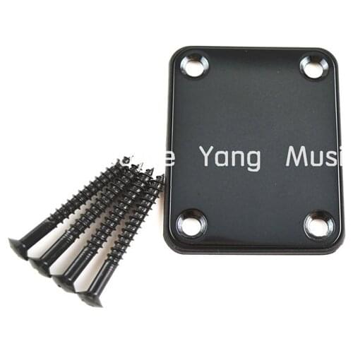 Niko Black Electric Guitar Neck Plate With 4 Screws For Strat/Tele Style Electric Guitar /Electric Bass Free Shipping