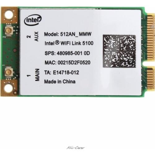 For Link Intel 5100 WIFI 512AN_MMW 300M Mini PCI-E Wireless WLAN Card 2.4/5GHz