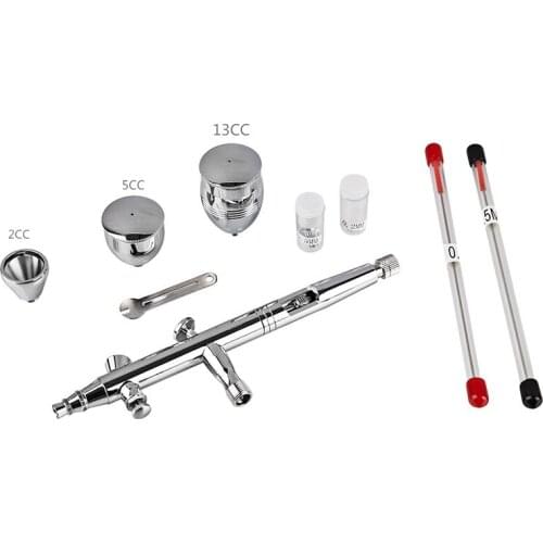 Dual Action Trigger Control Airbrush Set 0.2mm/0.3mm/0.5mm Needle Air Brush kit Tattoo Car Art