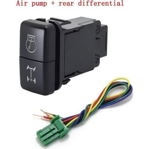 1pc Dual key switch dual switch fog lights radar power supply LED Headlight Switch Button for Toyota LC76