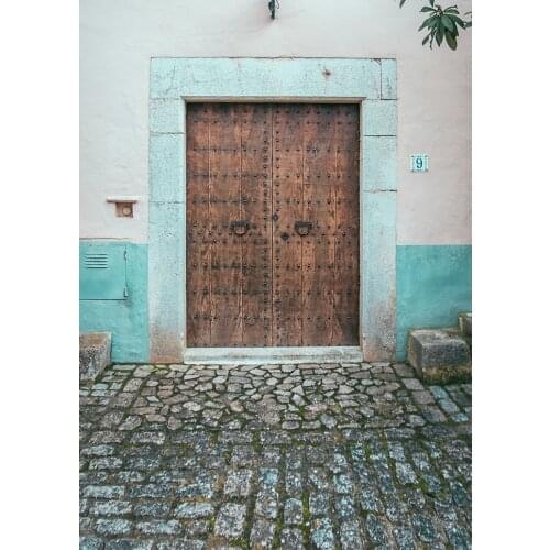 Old house with bluestone brick and cement wall photo background photo background