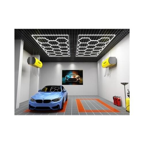 GE8088 Led Hexagonal Light Ceiling Lamp for Detailing Auto Car Body Repair Workshop