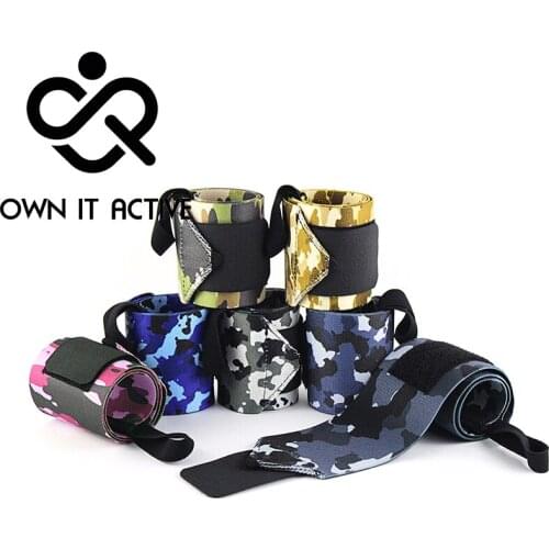 1 Pair Camo Nylon Wrist Elasticity Weightlifting Fitness Gym Support Wrist Brace Wrap Tennis Sports Rock Climbing Wristband 2019