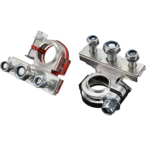 2pcs 3 Way 12V Battery Terminal Connector Clamps For Caravan Car Van Auto Motorhome 45AH-200AH Positive Negtive Accessories