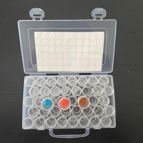 40/80/120 Bottles Diamond Painting Accessory Box Container Embroidery Mosaic Tools Bead Cross Stitch Plastic Drill Storage