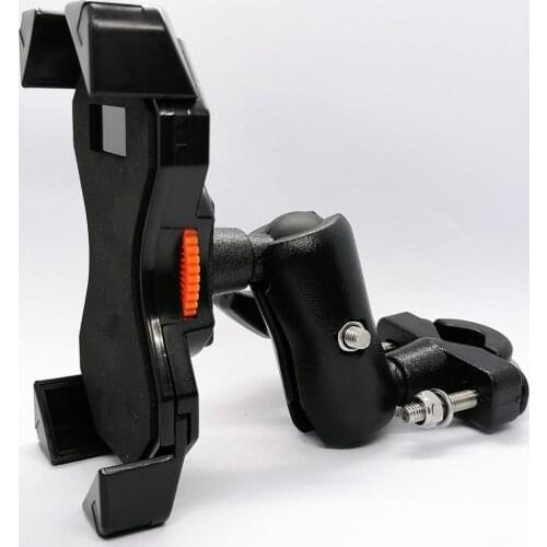 Motorcycle Bicycle Handlebar Mirror ViewPhone Mount Rail Mount Cell Phone Holder Grip Stand for 3.5-6.5 inch Cell Phones and GPS