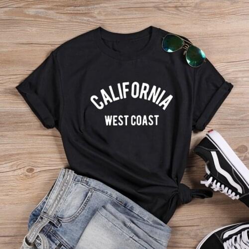 West Coast Summer T Shirt Women T-shirt Short Sleeve T Shirt Women Fashion Letter Inscription Casual Black Lives Matter Shirt