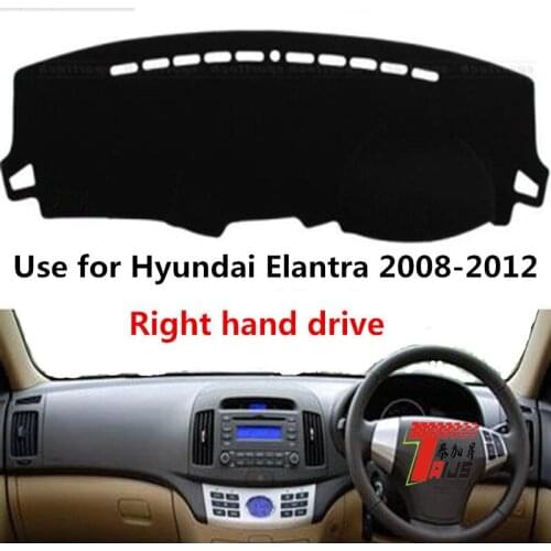 TAIJS Factory Fashion Sport Polyester Fibre Car Dashboard Mat For Hyundai Elantra 2008-2012 Right hand drive