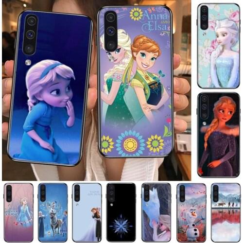 Frozen Elsa and Anna Phone cover hull For SamSung Galaxy S 8 9 10 20 S21 S30 Plus Edge E S20 fe 5G Lite Ultra black soft case