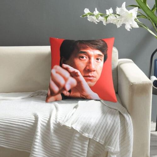 Jackie Chan pillowcase printed cushion cover sofa waist pillow pillow cover
