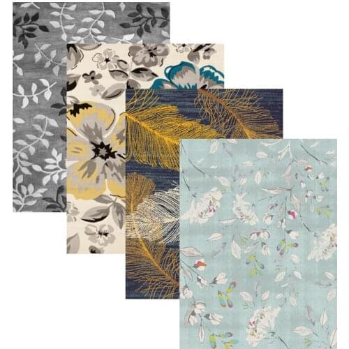 Small Living Room Rug Design Furniture Style Small Carpet Living Room Feather Pattern Printed Carpet