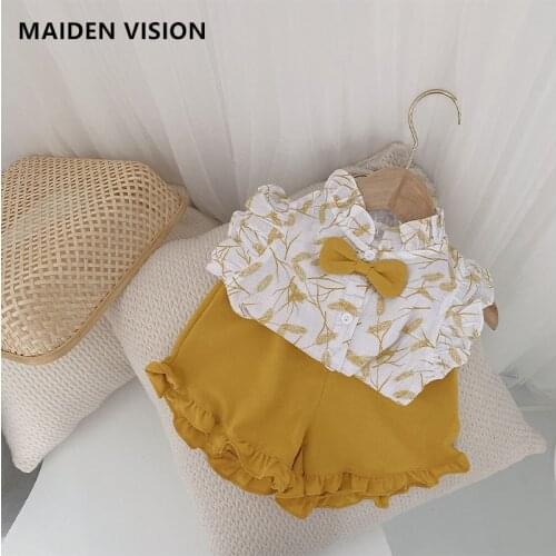 2021 New Arrival Girls Fashion clothing set 2 Pcs Baby Suit summer Vest shirt +shorts Kids Clothes Girl Suit Baby girls outfit