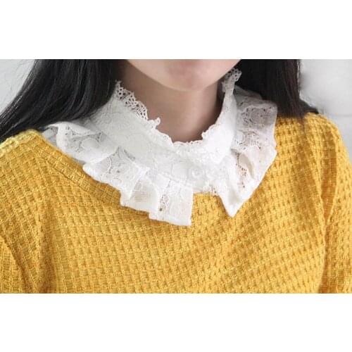 Newly berloques Design Women vestido Vintage Cheap&High Quality Styles Women Lapel Fake False Collar Detachable Collar