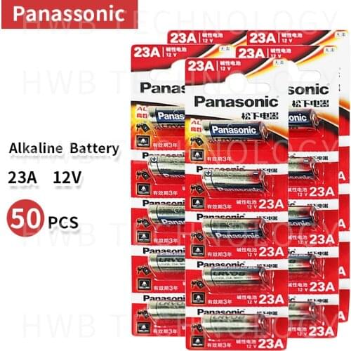 Wholesale 50pcs/lot New 12V Panasonic A23 23A Ultra Alkaline battery/alarm batteries Free Shipping